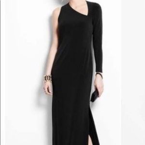 Ann Taylor Kate Hudson collection asymmetrical black dress size 10 with tags.